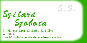 szilard szobota business card