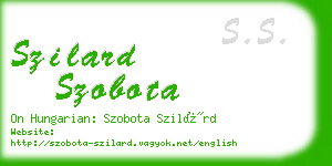 szilard szobota business card